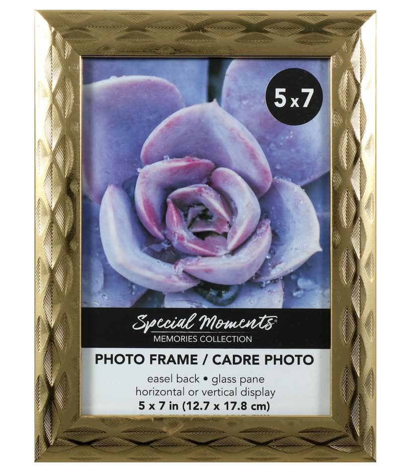 Special Moments Embossed Photo Frames, 5x7 in, Gold