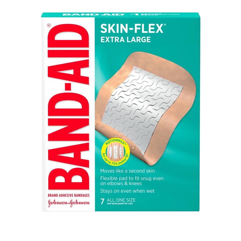 Band-Aid Brand Skin-Flex Adhesive Bandages, Extra Large, 7 Ct