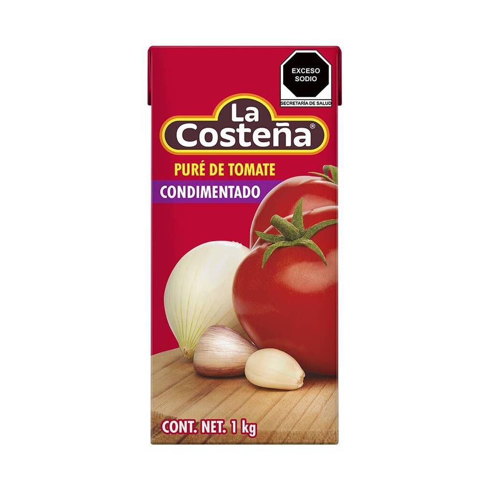 La costeña puré de tomate condimentado (cartón 1 kg)