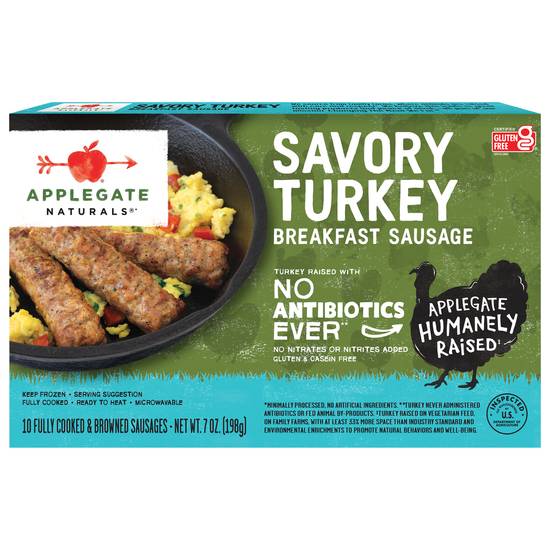 Applegate Naturals Savory Turkey Breakfast Sausage (10 ct)