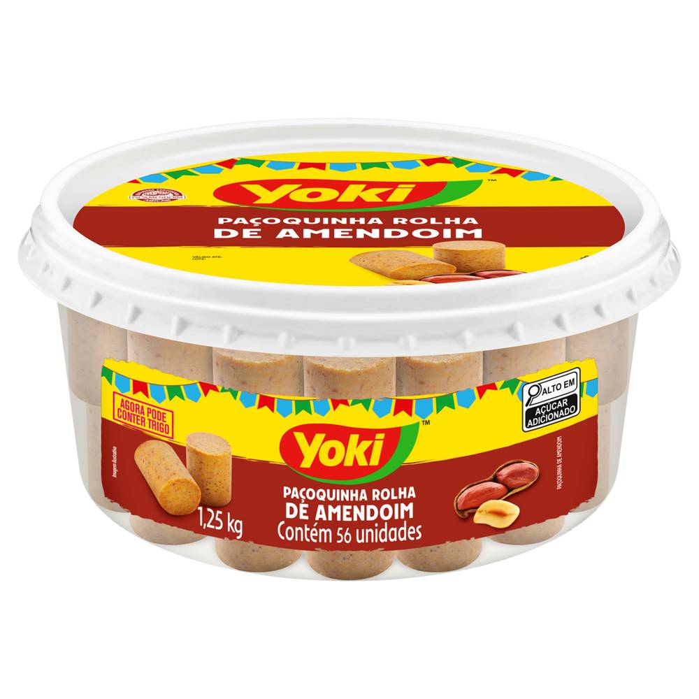 Yoki paçoquinha de amendoim tipo rolha (1,25 kg)