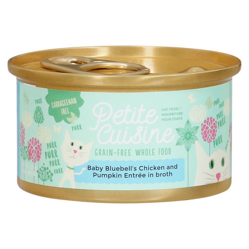 Petite Cuisine Baby Bluebell's Chicken and Pumpkin Entree in Broth Cat Food (2.8 oz)