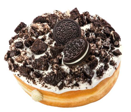 White Choc Donut made with Oreo