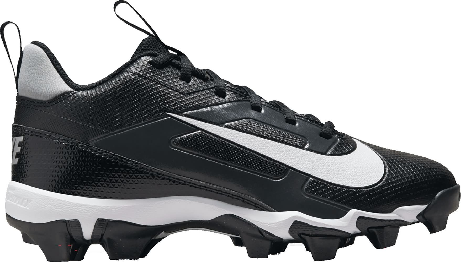Nike Kids' Alpha Menace 4 Shark Football Cleats (Black/White, 3.5)