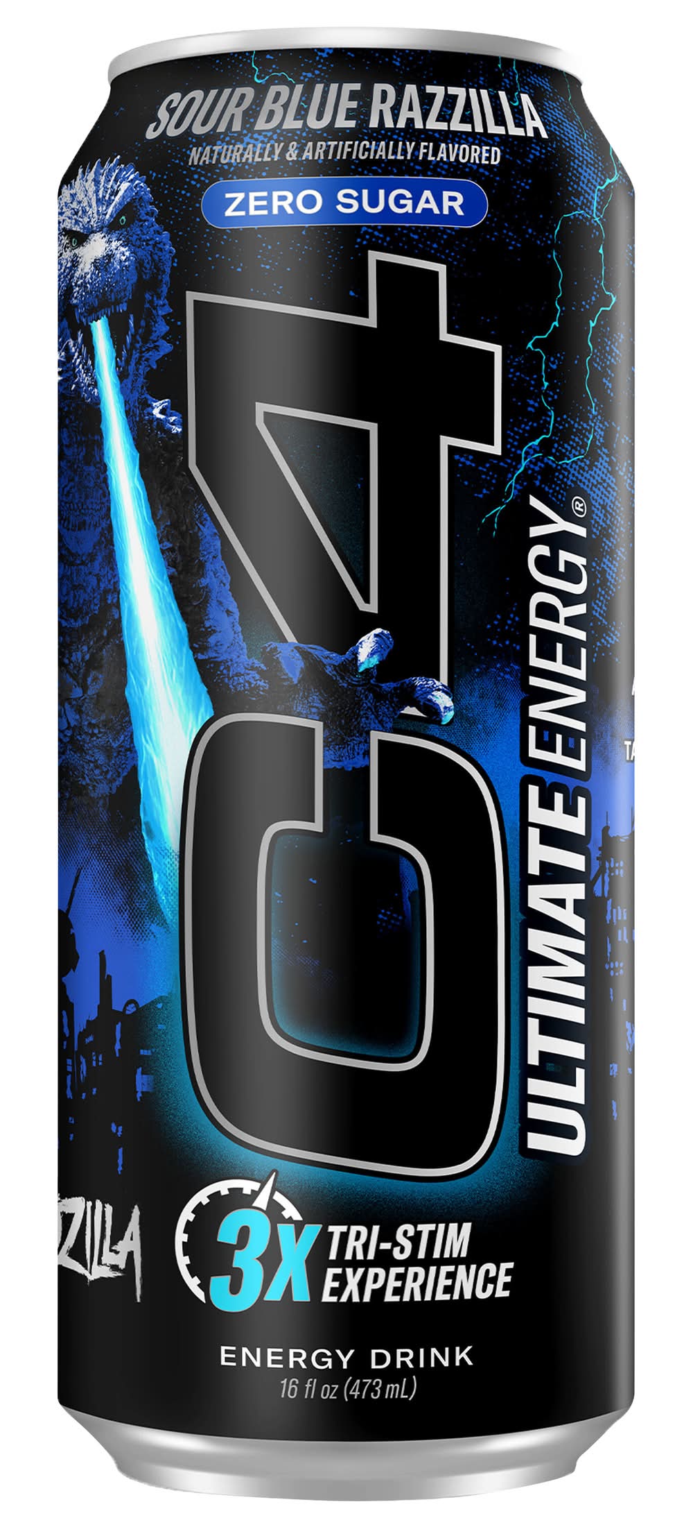 C4 Zero Sugar Ultimate Energy Drink, Sour Blue Razzilla (16 fl oz