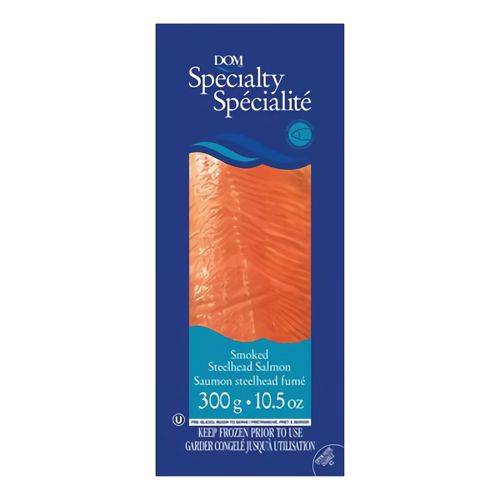 Dom specialty saumon arc-en-ciel fumé (300 g) - smoked steelhead salmon (300 g)