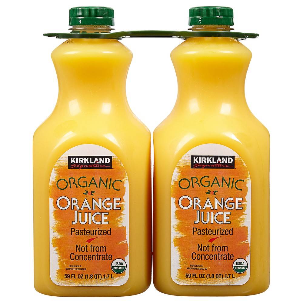 Kirkland Signature Organic Pasteurized Juice, Orange (59 fl oz, 2 ct)