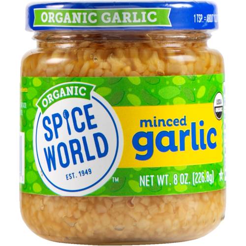 Spice World Organic Minced Garlic