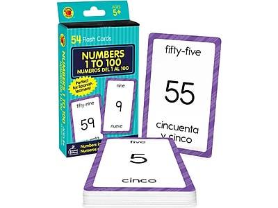 Carson-Dellosa Brighter Child Numbers 1 to 100 Flash Cards, 54/Pack (0769647995)