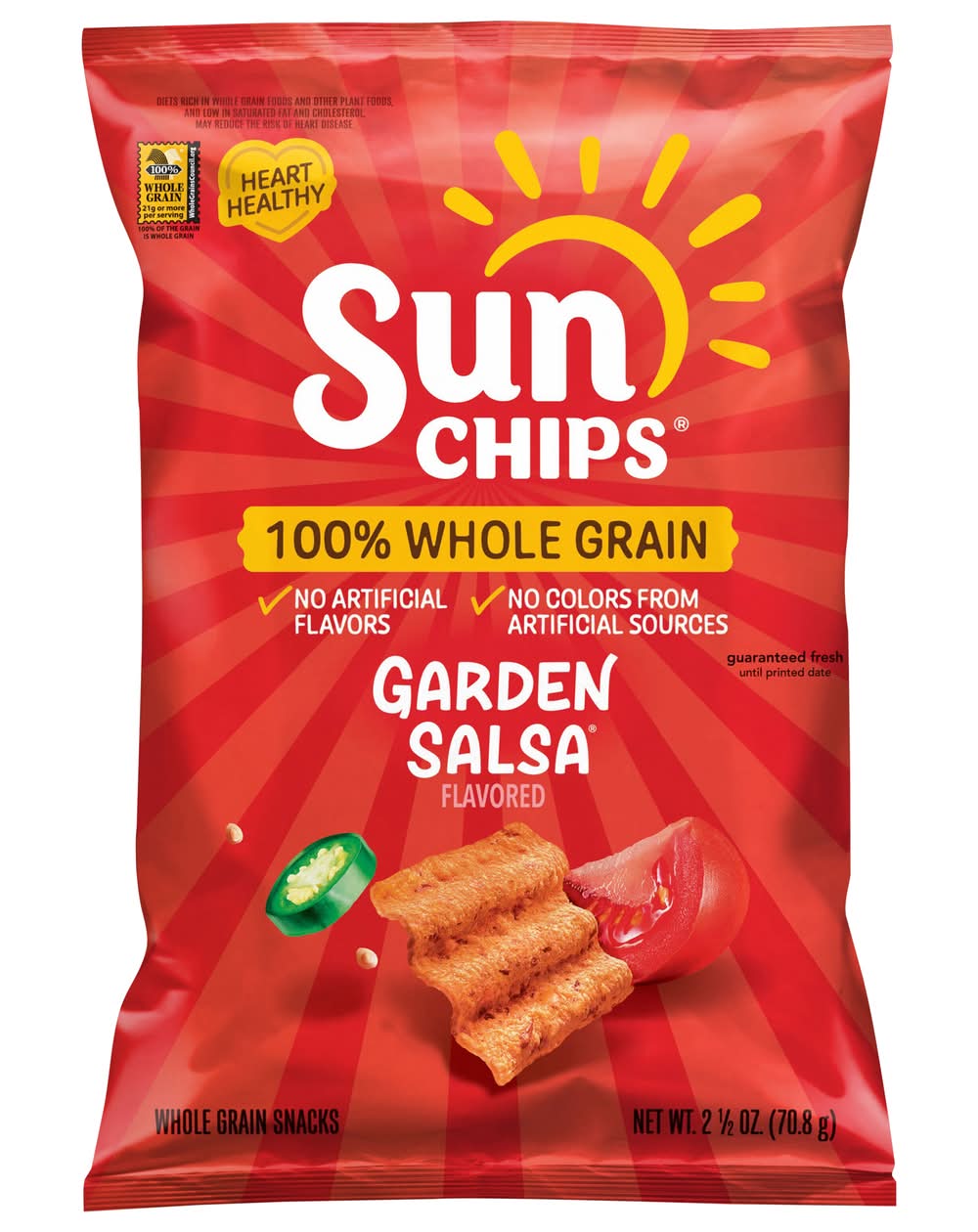 Sun Chips 100% Whole Grain Snacks, Garden Salsa (2.5 oz)