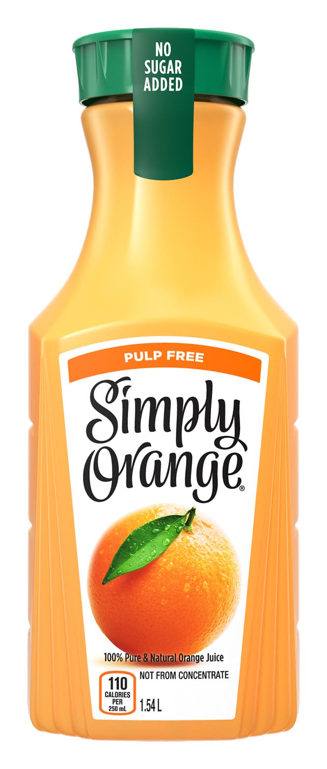 Simply Pulp Free 100% Pure & Natural Juice, Orange (1.54 L)