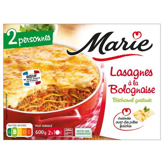 Lasagnes à la bolognaise Marie 600g