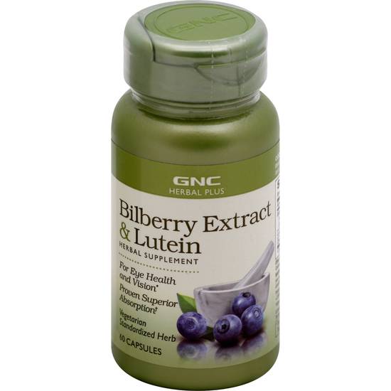 Gnc Bilberry Extract & Lutein Capsules (60 ct)