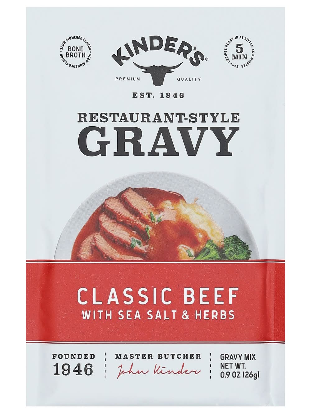 Kinder's Bone Broth Classic Beef Gravy Mix (0.88 oz)