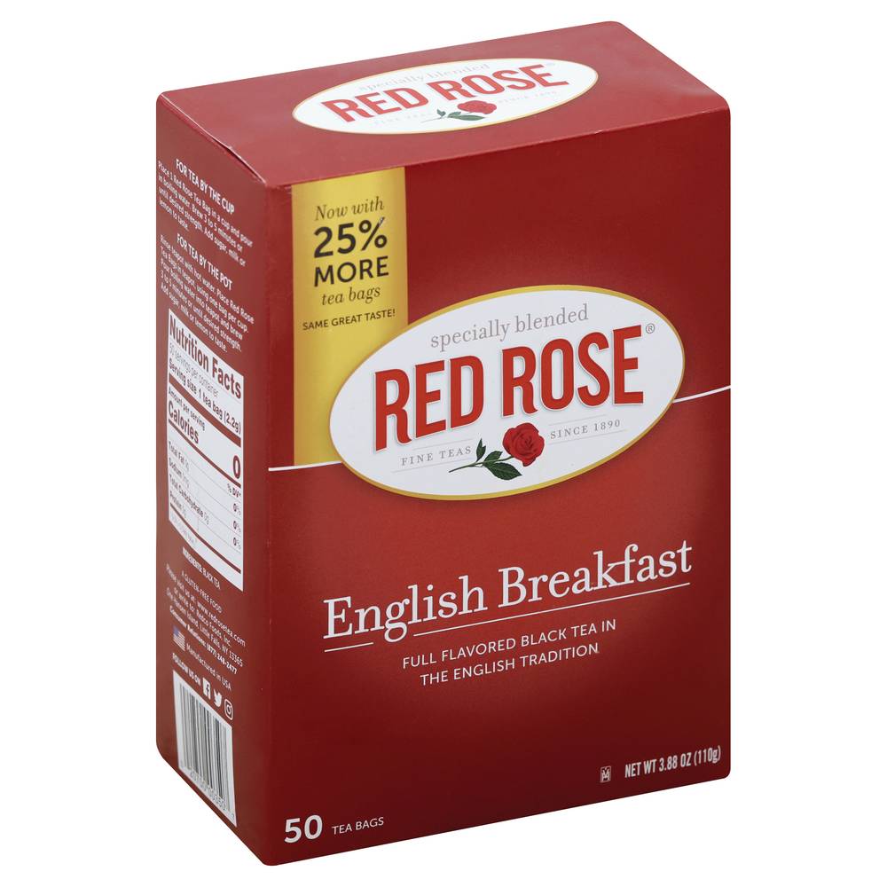 Red Rose English Breakfast Tea (50 x 0.08 oz)