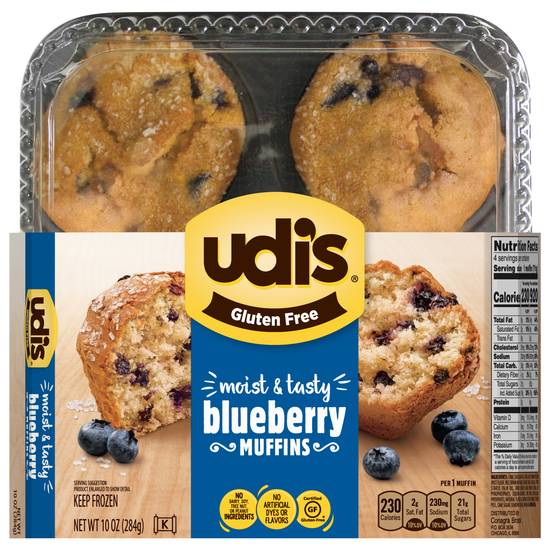 Udi's Gluten Free Blueberry Muffins (10 oz)
