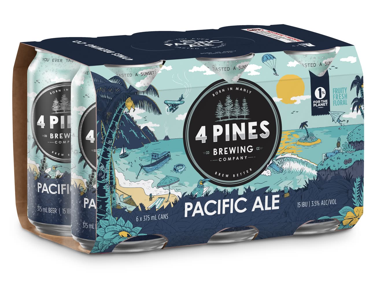4 Pines Pacific Ale Beer (6 x 375mL)