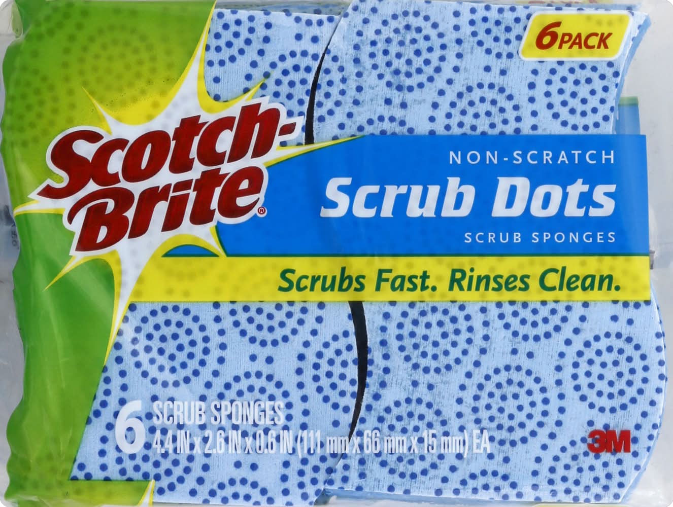 Scotch-Brite Non Scratch Scrub Dots Sponges (3.5 oz)