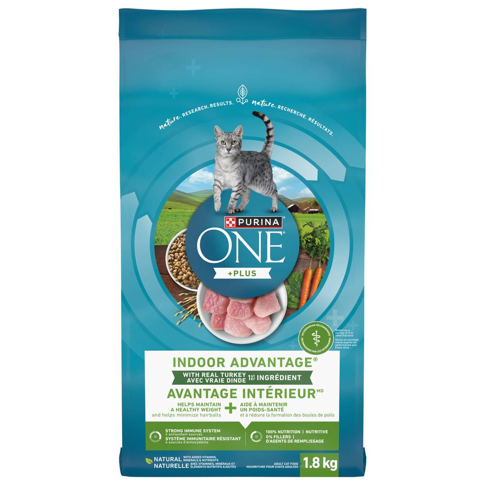 Purina One Indoor Advantage Turkey Dry Cat Food (1.8 kg)