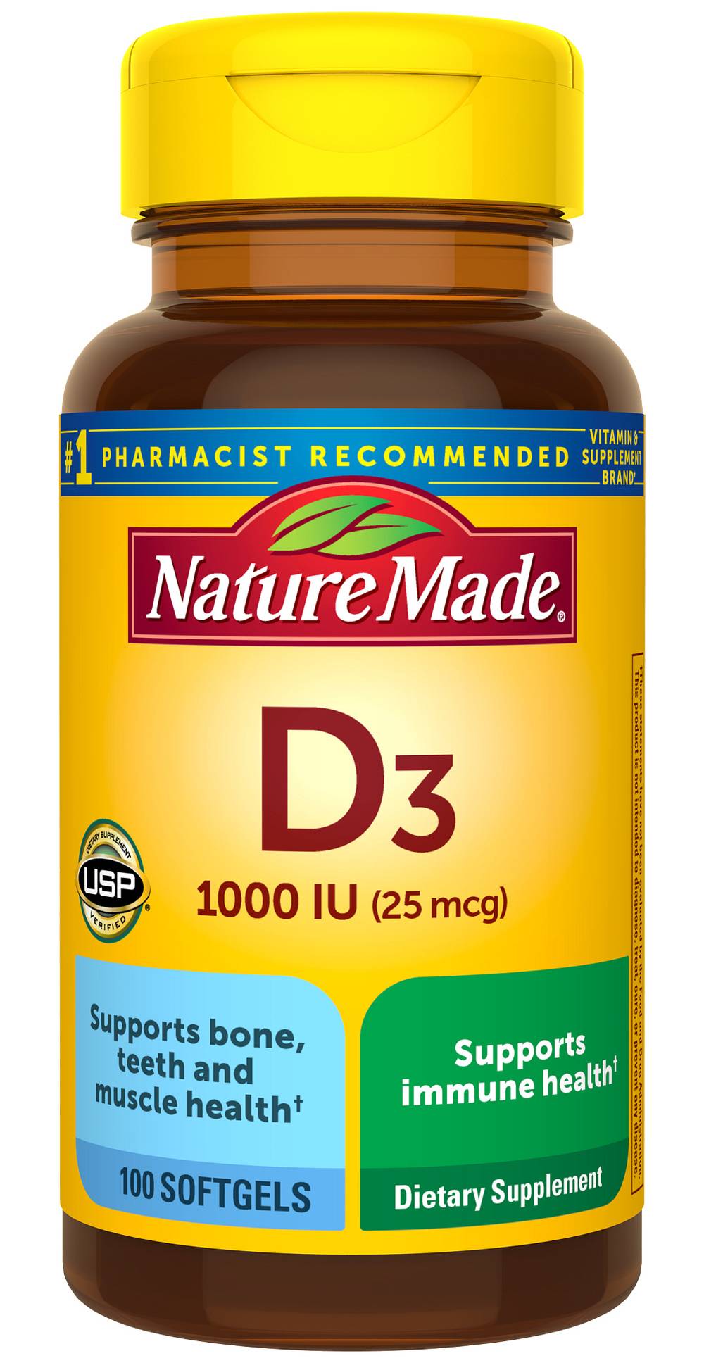 Nature Made Vitamin D3 1000 Iu 25 Mcg Dietary Supplement (1.92 oz)