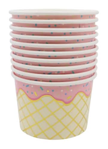 Celebrate It Party Snack Paper Cups 8 oz, Ice Cream (10 ct)