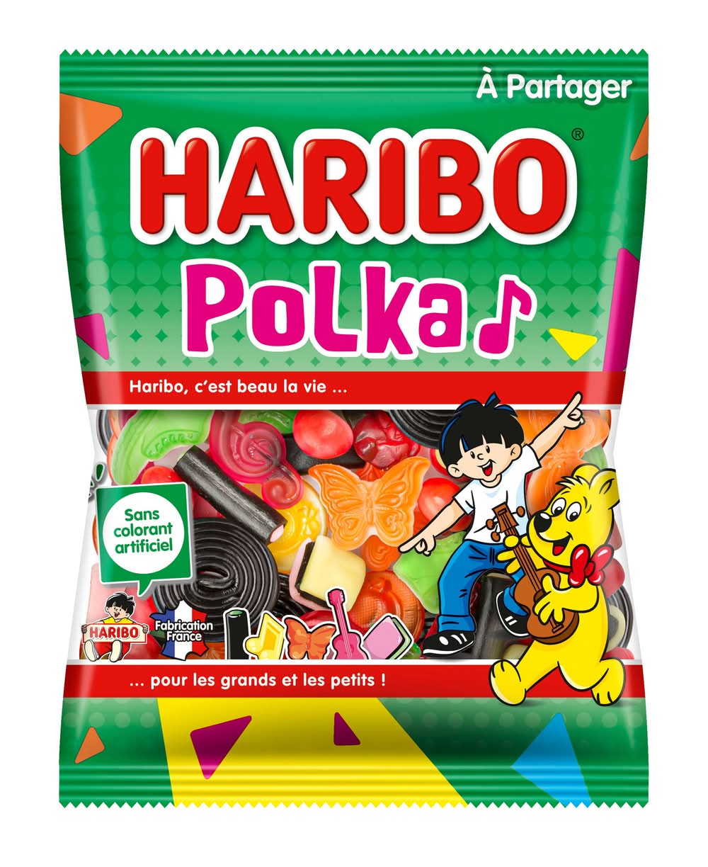 Haribo - Bonbons gélifiés polka (300g)