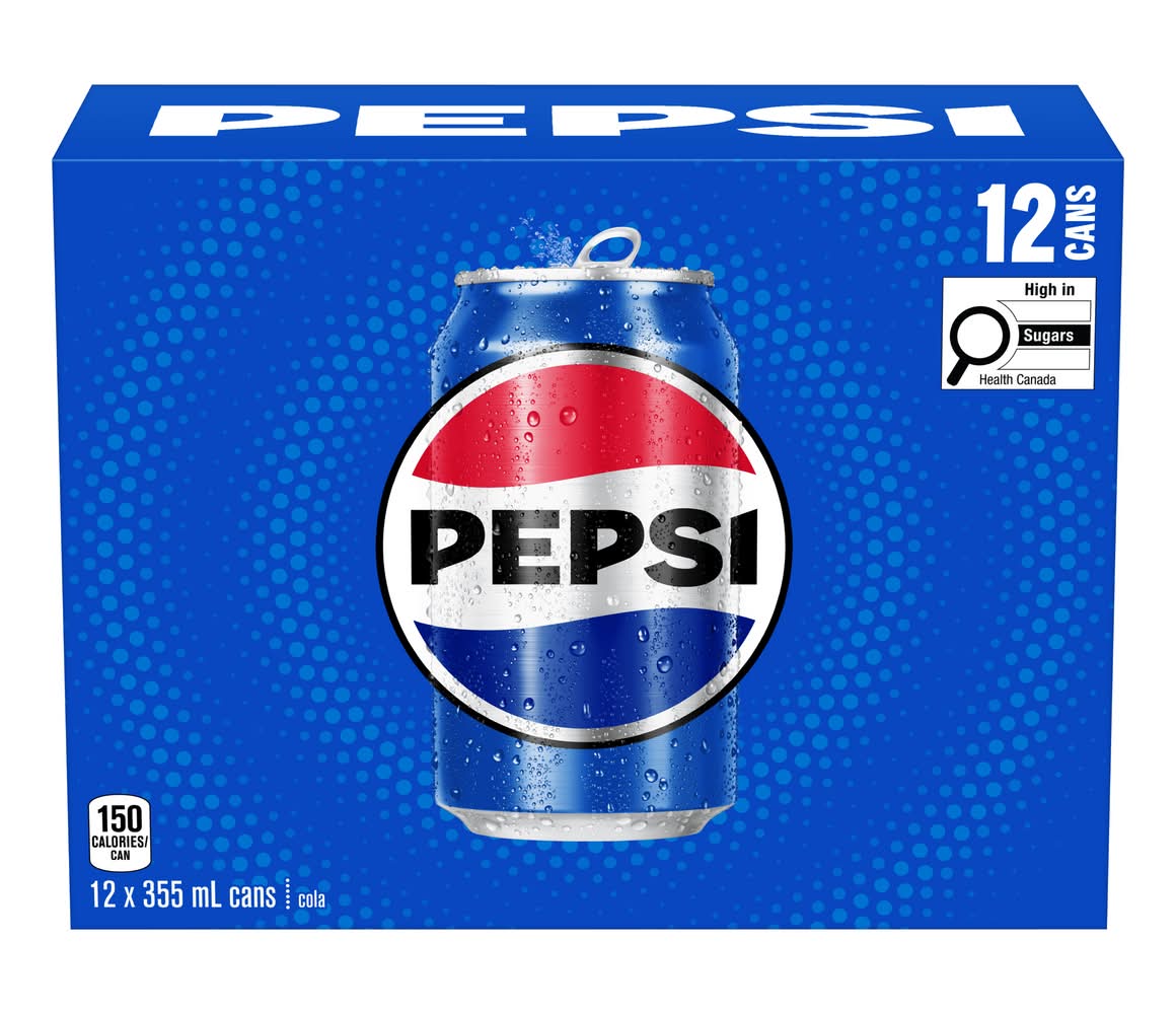 Pepsi Cola Soda (12 x 355 ml)