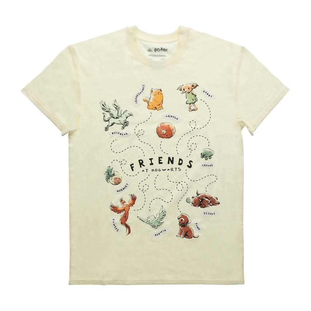 Friends At Hogwarts Graphic Tee Large White