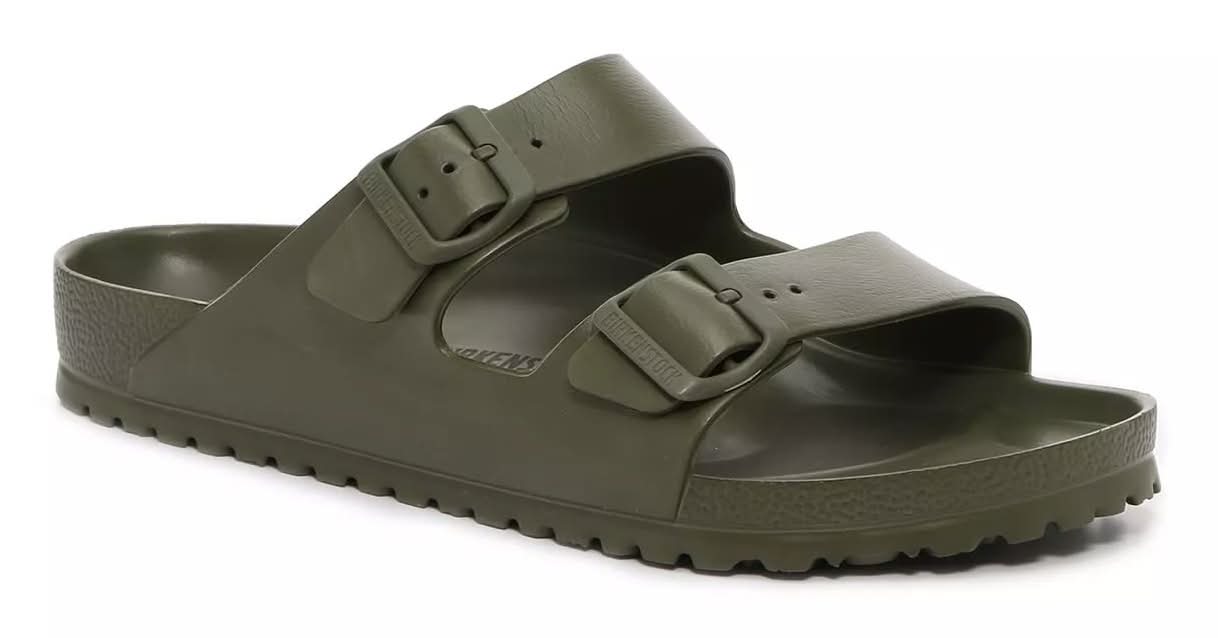 Birkenstock Arizona Essentials Eva Slide Sandal - Men's (Dark Green Regular/Wide - EU 46 / US Men's 13-13.5 / Women's 15-15.5)