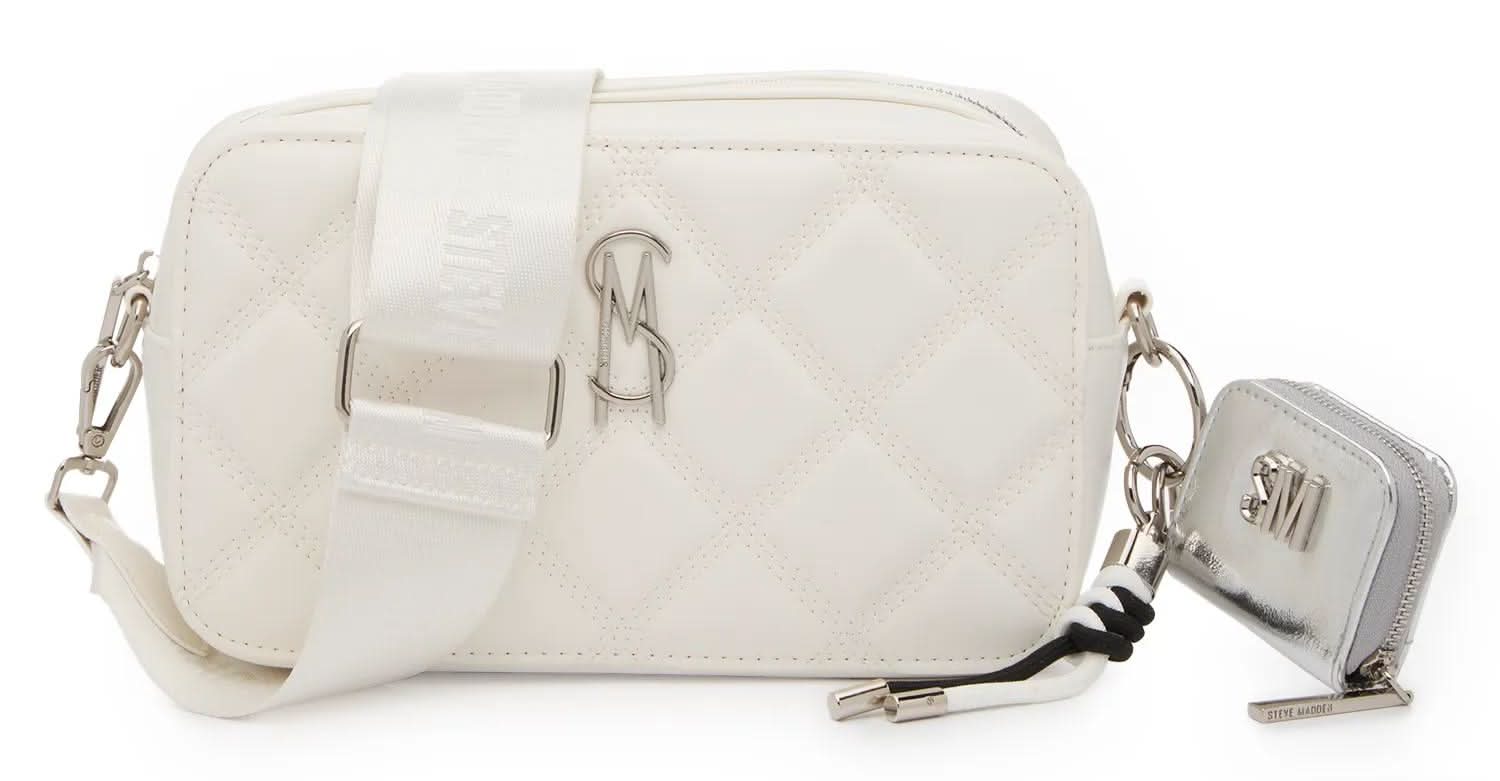 Steve Madden Wallie Crossbody & Coin Purse (White One Size)