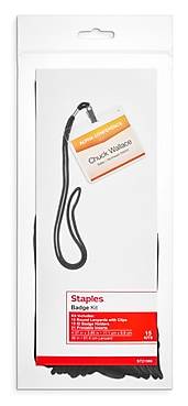 Staples Horizontal Id Badge Holder Kit (15 ct)