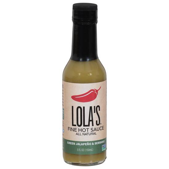 Lola's Fine Sauces Green Jalapeno & Serrano Hot Sauce