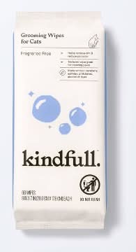 Kindfull Fragrance Free Cat Grooming Wipes (60 ct)