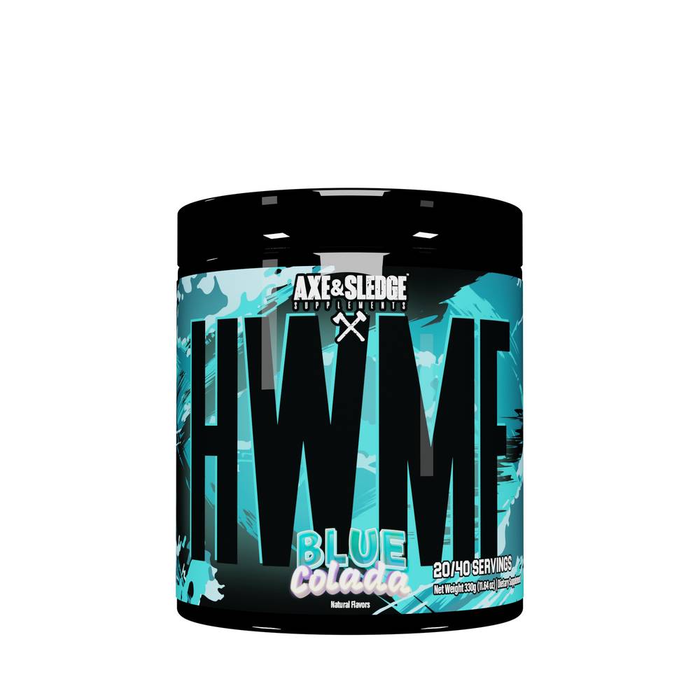 Axe & Sledge Supplements High Stim Pre-Workout Supplement (11.64 oz) (blue colada)