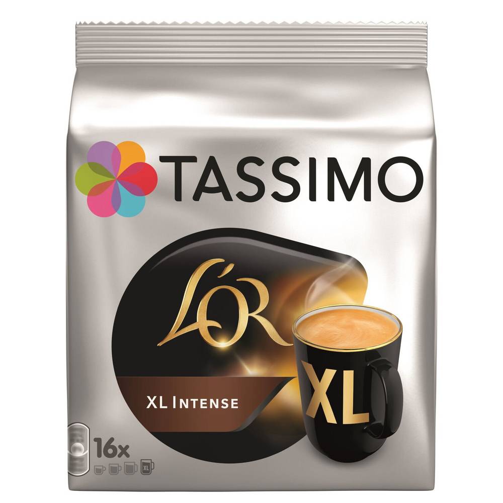 Café dosettes XL intense L'OR TASSIMO - le paquet de 16 dosettes