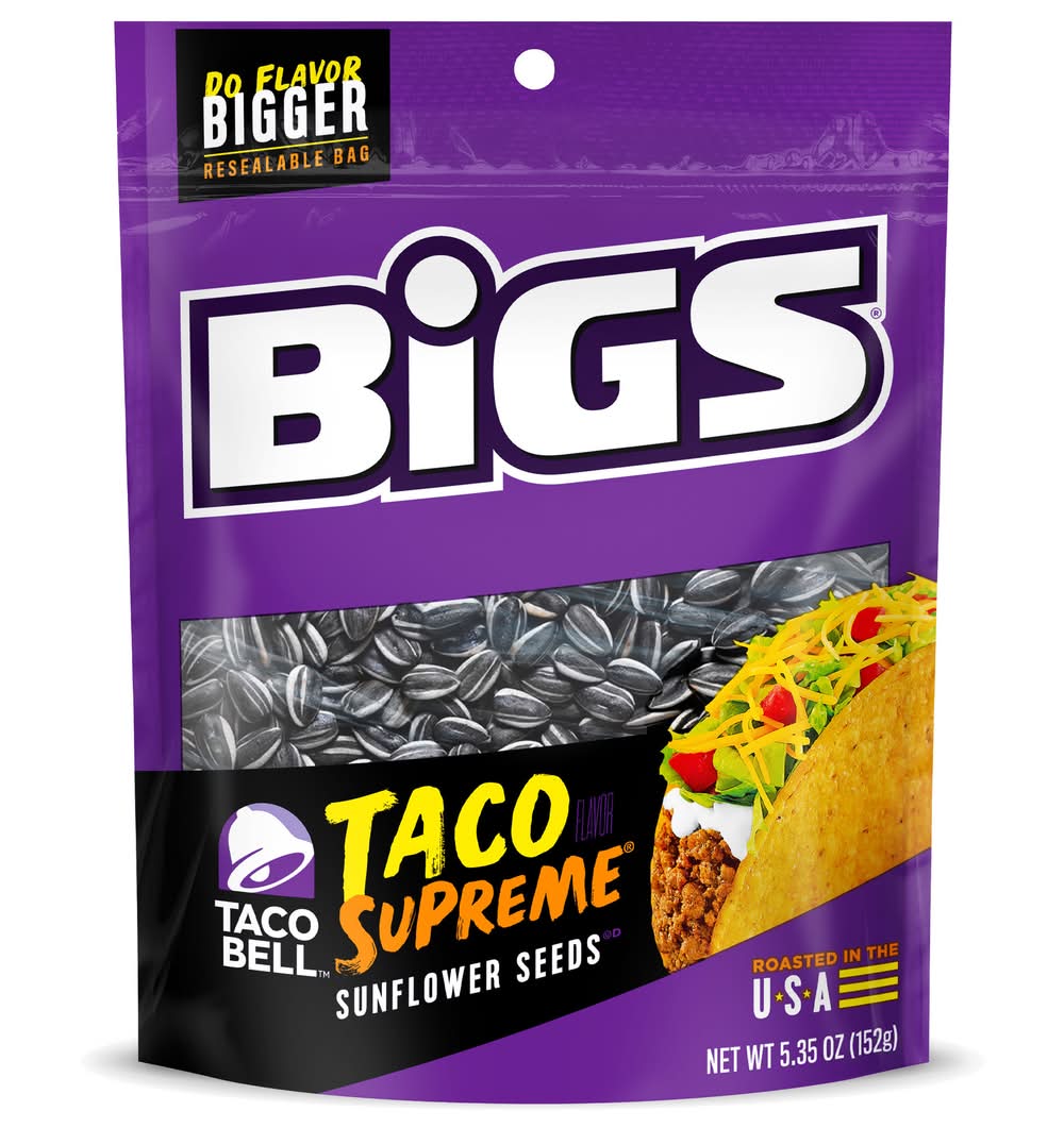 BIGS Roasted Sunflower Seeds, Taco Bell-Taco Supreme (5.35 oz)