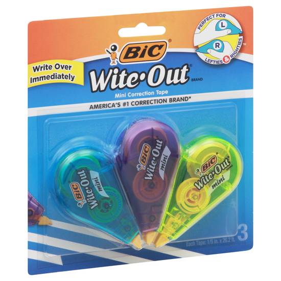 Bic Wite-Out Mini Correction Tape (3 ct)