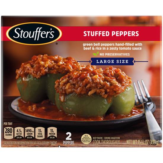 Stouffer's Stuffed Peppers Large Size Frozen Meal