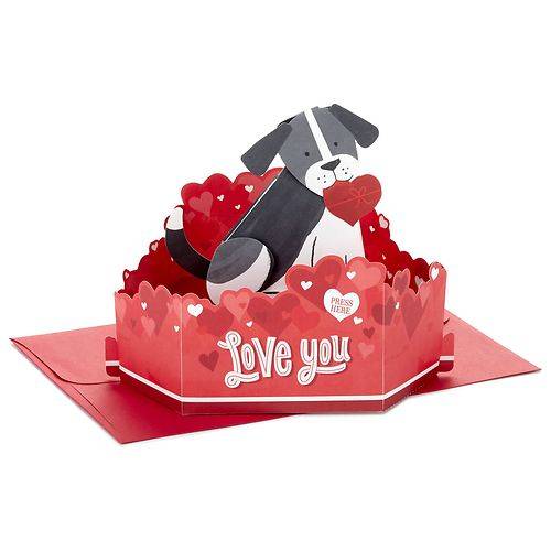 Order Hallmark Pop Up Displayable Valentine's Day Card (Sound and Motion Dog) S22 - 1.0 ea food online from Walgreens store, Lexington on bringmethat.com