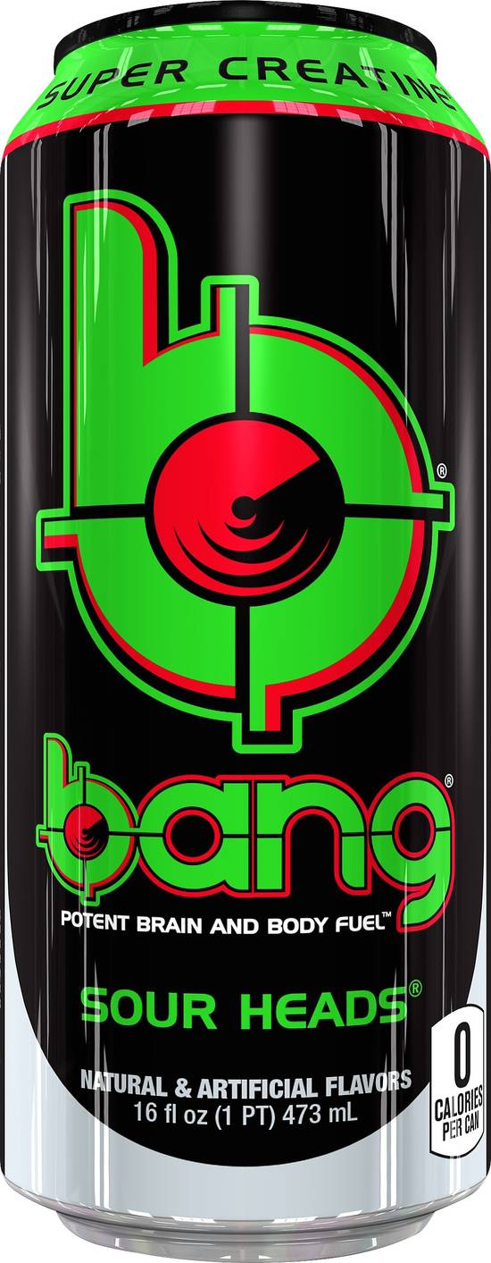 Bang Sour Heads Super Creatine Energy Drink (16 fl oz)