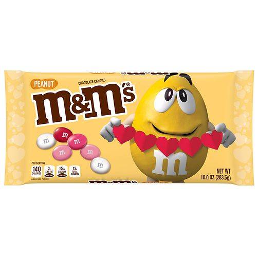 Order M&M's Milk Chocolate Peanut Valentine Candy - 10.0 oz food online from Walgreens store, NEW BERN on bringmethat.com