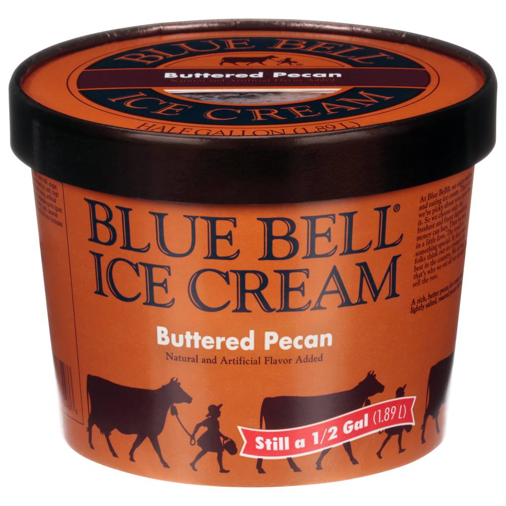 Blue Bell Natural Vanilla Bean Ice Cream (1.89 L)