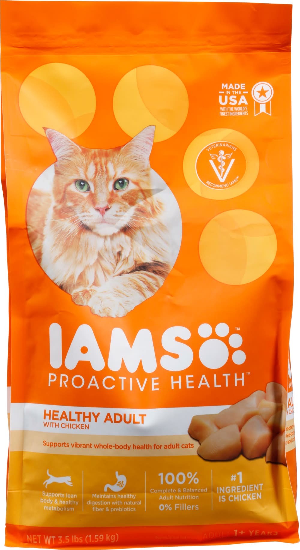 Iams Premium Proactive Health Dry Cat Food, Chicken, Adult 1+ (3.5 lbs)