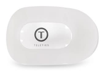 TELETIES Flat Round Hair Clip, L, Coconut White