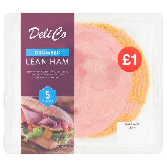 Deli Co Crumbed Lean Ham Slices (5 pack)