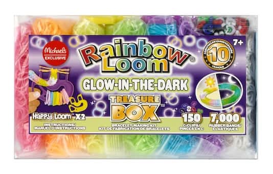 Rainbow Loom Glow-In-The-Dark Treasure Box Bracelet Making Kit, Assorted (7152 ct)