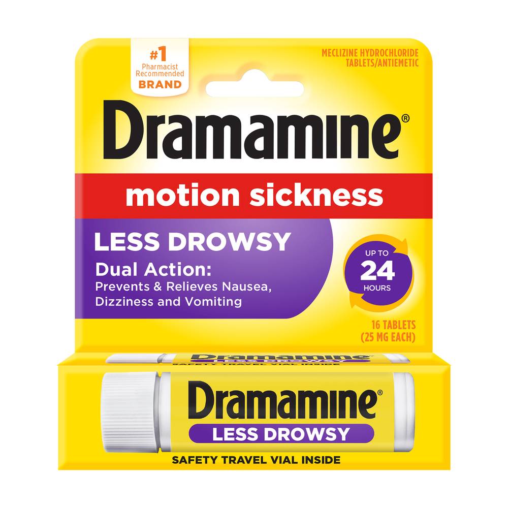 Dramamine All Day Less Drowsy Motion Sickness Relief (16 ct)