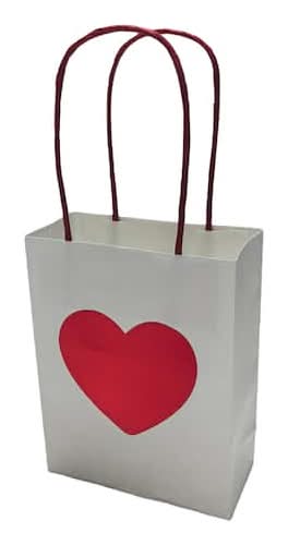 Mini Red Foil Heart Gift Bags, 6Ct. By Celebrate It