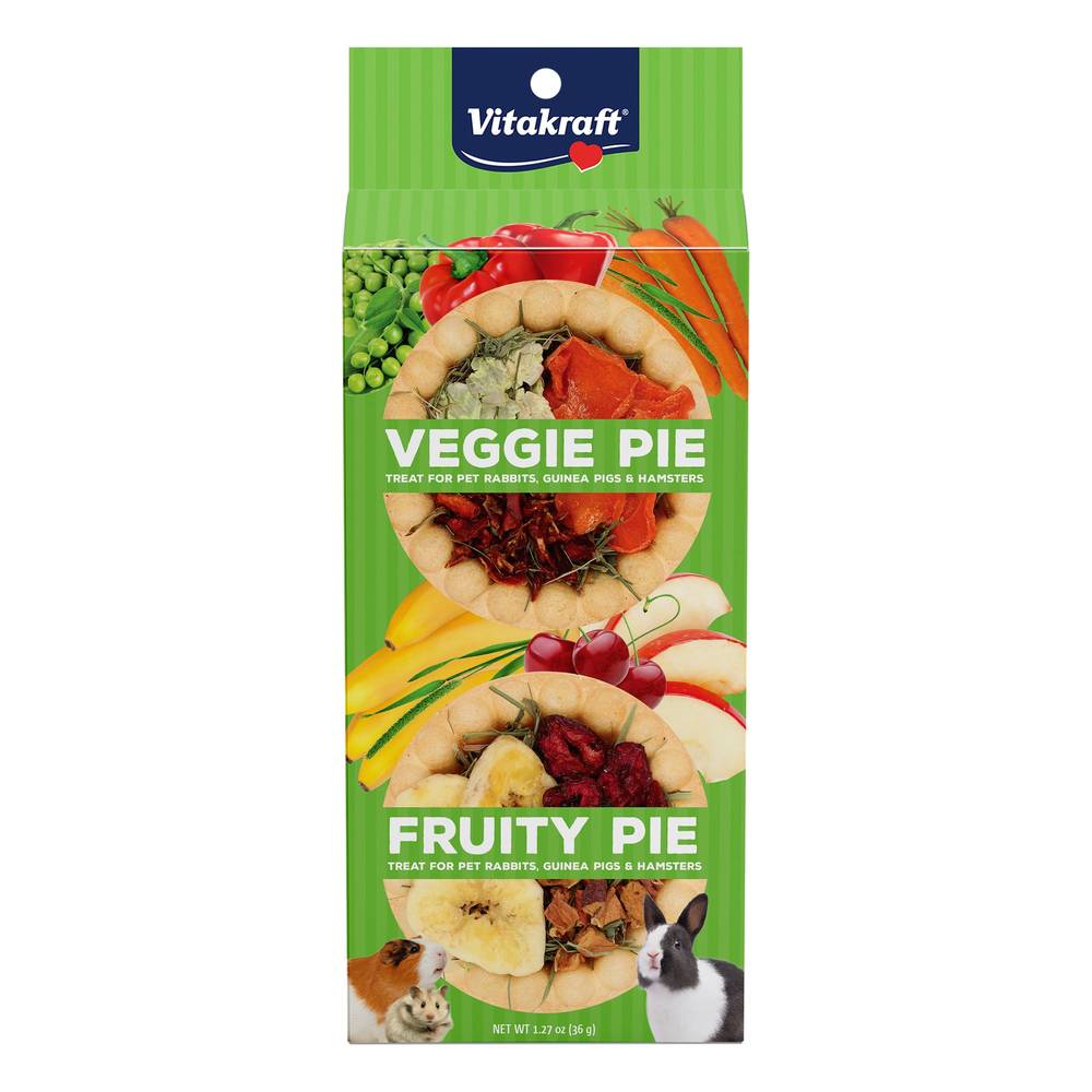 Vitakraft Fruit and Veggie Pie Treat For Rabbit Guinea Pigs and Hamsters