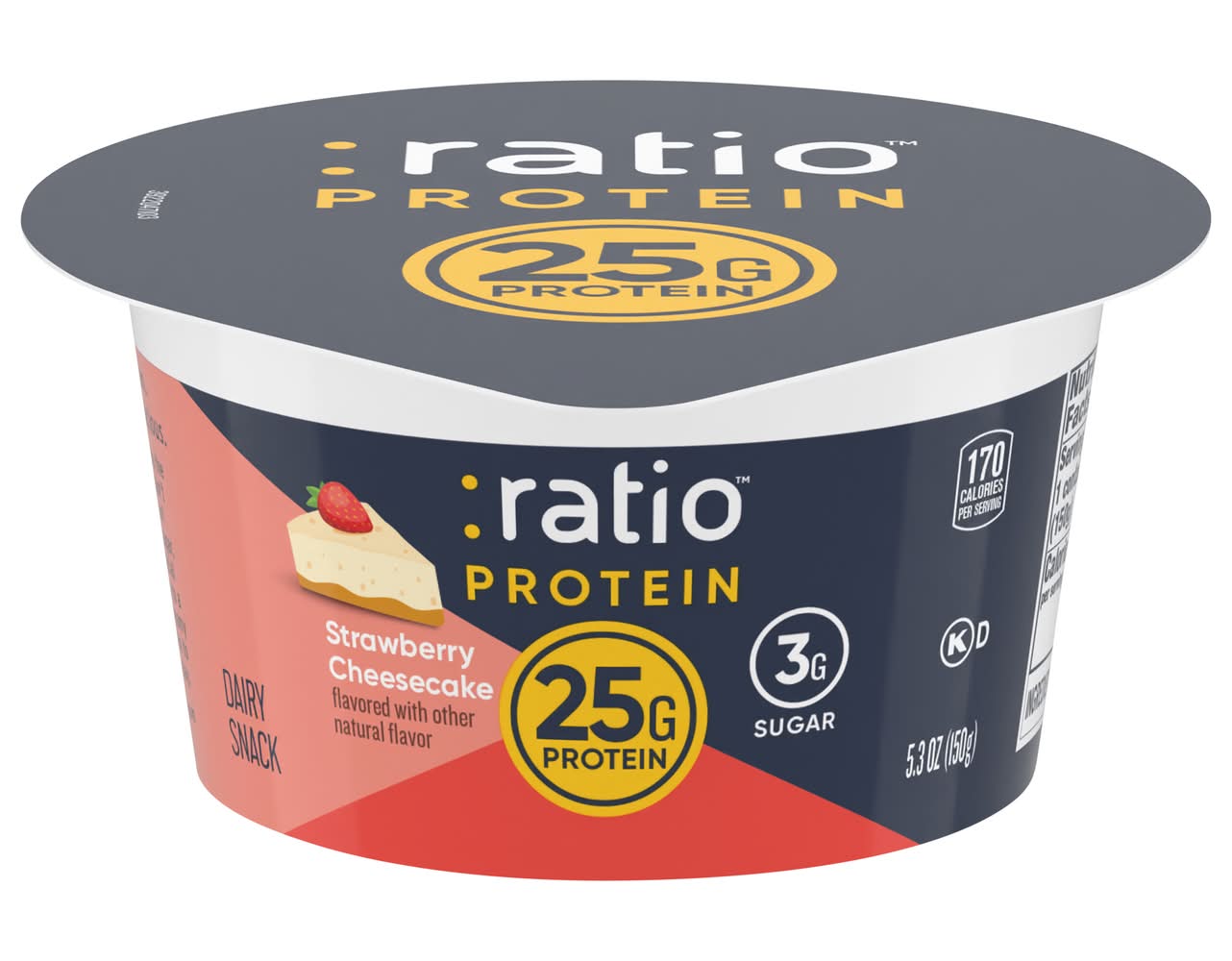 :ratio Protein Yogurt, Strawberry Cheesecake (5.3 oz)